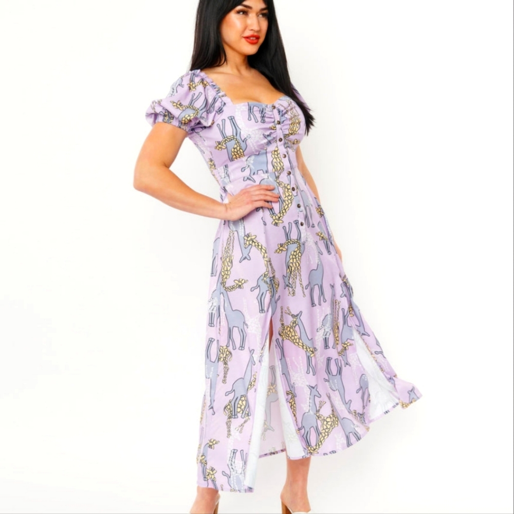 Unique vintage giraffe dress